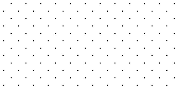 Dot grid pattern vector illustration. Simple black white point background with small polka dots. Abstract futuristic dotted mesh. Repeat noise tiny polka. Geometric minimal digital design