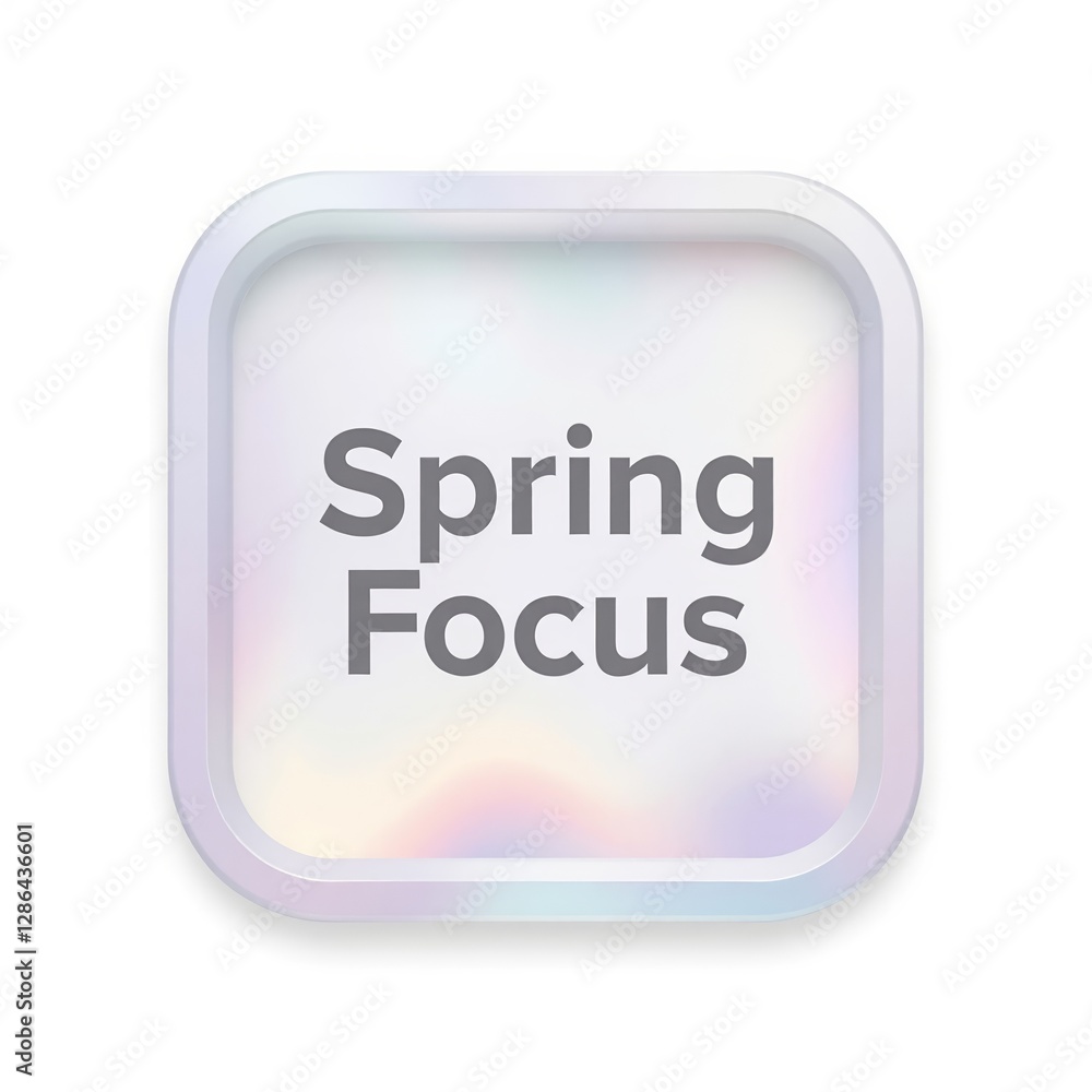 Poster Spring Focus with colorful gradient background