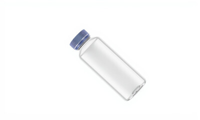 clear reusable water bottle with blue cap, ideal for hydration and eco friendly living. Perfect for outdoor activities and daily use