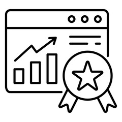 Website Ranking Outline Icon