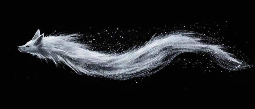 Silberfuchs-Fabelwesen als Wallpaper oder Hintergrundbild