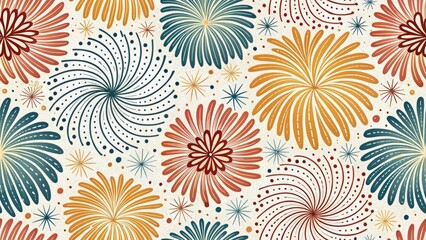 Bold Geometric Landscape, Abstract Lines, Radiating Design, Solid Color Background, Minimalist Nature Photography