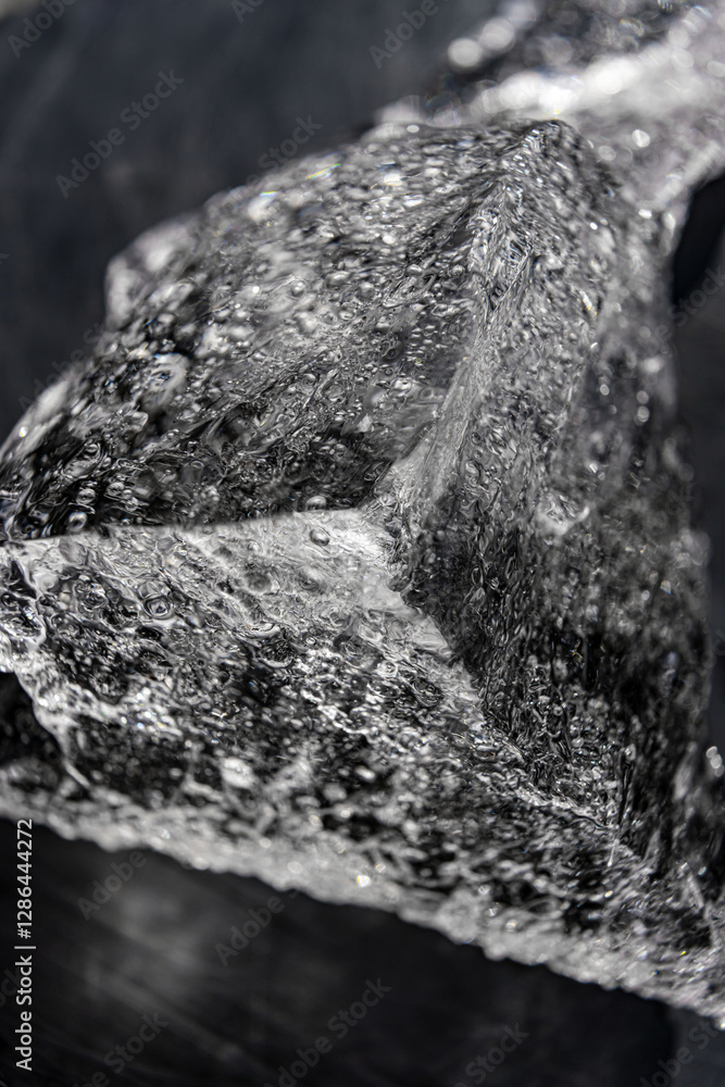 Poster close up shot of a pointy ice shard - texture for computer graphics, texturing, compositing or as a 