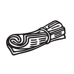 Doodle newspaper icon hand drawn with black line in freehand style. Vector illustration isolated on white background