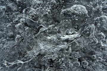 Obraz premium Close up macro shot of ice surface - texture for computer graphics, texturing, compositing or as a background