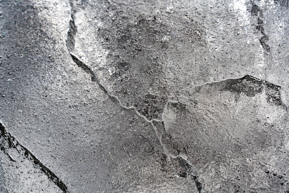 Poster close up macro shot of ice surface - texture for computer graphics, texturing, compositing or as a b