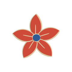 和風の花のイラスト