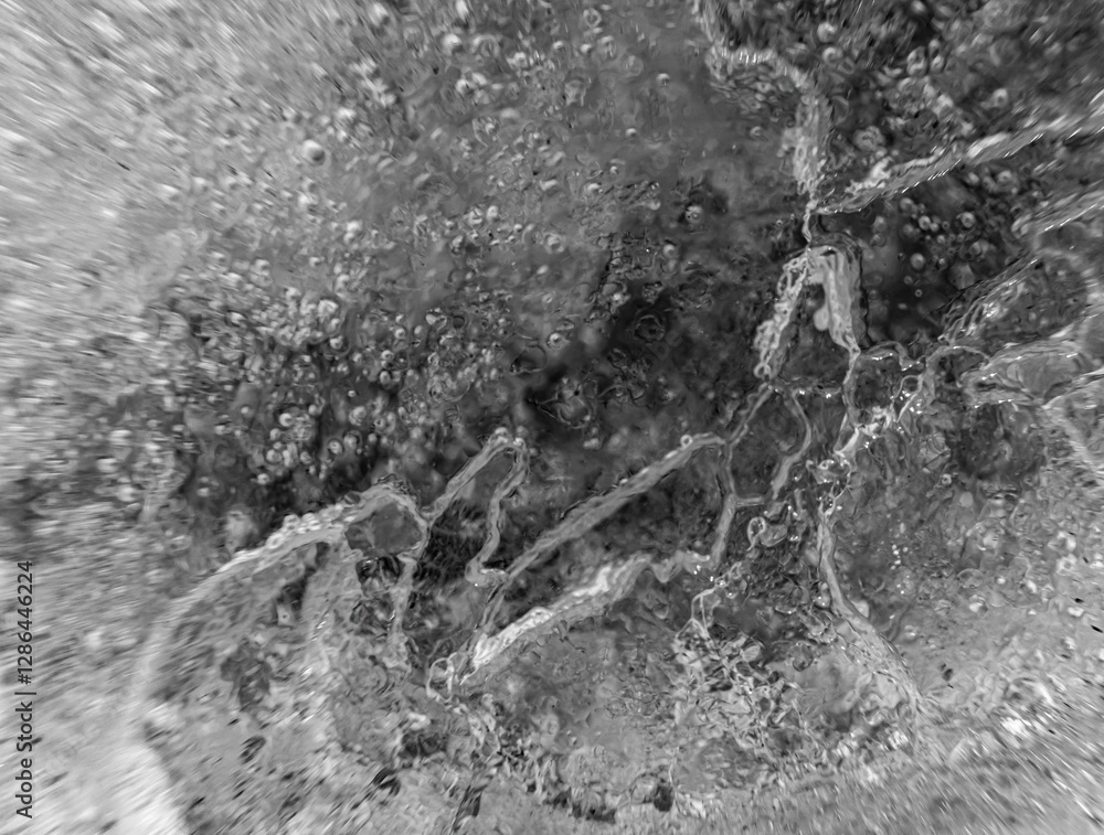 Poster close up macro shot of ice surface - texture for computer graphics, texturing, compositing or as a b