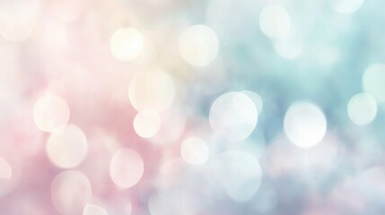 Fototapeta premium Colorful bokeh background with soft pastel hues, blurred lights in a dreamy setting, abstract image for design, website, or social media use.