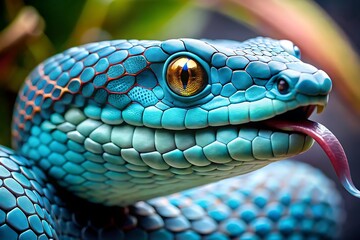 Fototapeta premium A fascinating exploration of the viper snake