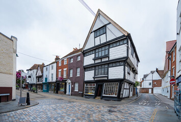 View of Canterbury, a small town in southeast England