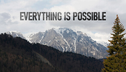 Everything is possible is shown as business concept
