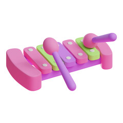 Fototapeta premium 3d xylophone childrens toy icon