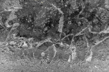 Close up macro shot of ice surface - texture for computer graphics, texturing, compositing or as a background