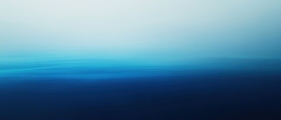 Obraz premium Gradient blue ocean background, tranquil sea waves, soft horizon line, serene abstract water texture, peaceful nature scenery for design projects.