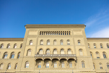 Obraz premium Switzerland, Bern. Federal Palace front view, Swiss government and parliament building
