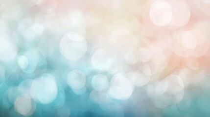 Obraz premium Soft bokeh background in pastel colors, abstract blurred texture, gradient effect, light circles, dreamy aesthetic for design, wallpapers, or presentations.