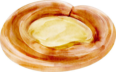 watercolor cheese danish