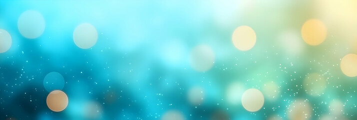 Obraz premium Abstract Teal Bokeh Background