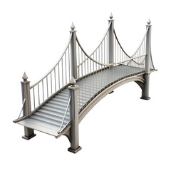 Fototapeta premium 3D bridge isolated on transparent background 
