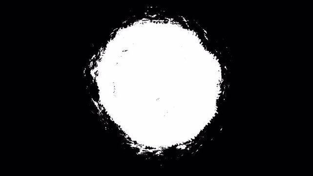 Grunge animated paint boxes with drawing effect. Video clip with alpha channel.