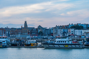 Fototapeta premium View of the port of Ramsgate, a small town in southeast England