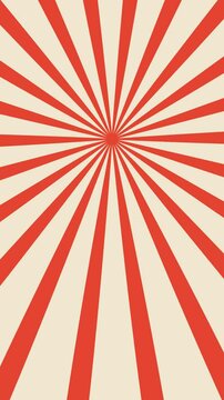 Vintage grunge sunburst background. Loop rotating red rays animation background. Sunburst animated. Sunbeams background animation. Yellow-orange rays. Retro background. 4K