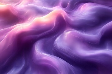 Obraz premium Abstract Dreamscape with Flowing Purple and Pink Waves for Modern Art Design