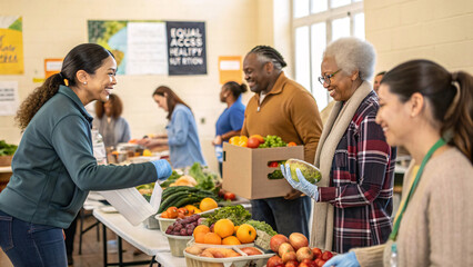 food drive donations community food drive providing fresh fruits and vegetables to families in need, promoting healthy nutrition and equal access to nutritious food