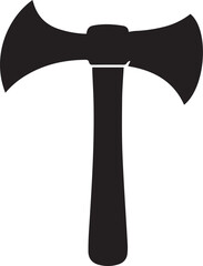A black and white axe silhouette design - axe silhouette design