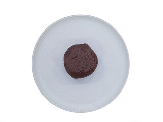 Deliciously Cooked Finger Millet Balls on a White Background. Nutritious Finger Millet Balls (Ragi Mudde) Served on a Clean White Background. Freshly Cooked Finger Millet Balls on a Minimalist White