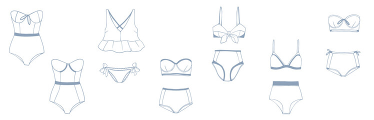 Collection de maillots de bain et lingerie féminine