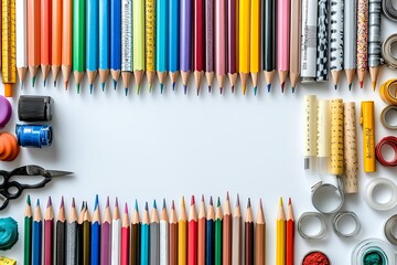 Obraz premium Back to school. Items for the school.