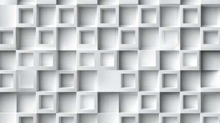 Fototapeta premium Minimalist light grey grid pattern design in modern interior abstract art contemporary high angle view
