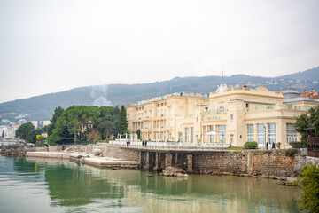 Opatia, Croatia. Beautiful famous park with ancient building
