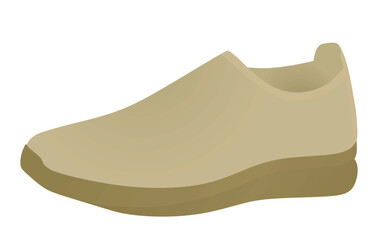 Brown fashion shoe. vector illustration