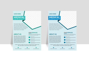 Modern Simple Minimalistic Creative Medical Flyer Layout Template Design