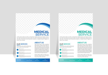Creative medical healthcare flyer poster template design 