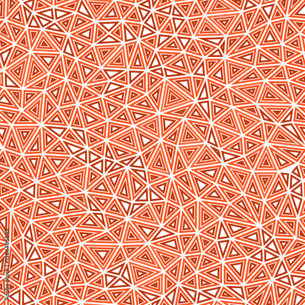 Poster mosaic background. compact triangles size. multiple repeated inner triangles. single color tone styl