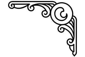 "Classic Baroque Corner Ornament for Historical Art - SVG Design"