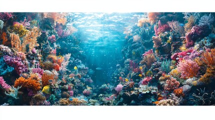 Sustainable marine life realistic photography copy space for text
