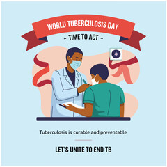 Naklejka premium World Tuberculosis Day flyer poster image 3.eps