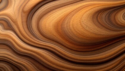 Textura de madera con líneas curvas, paleta de colores marrones, luz natural, primer plano, diseño abstracto, superficie lisa, patrón orgánico, composición minimalista, tonos cálidos, grano detallado