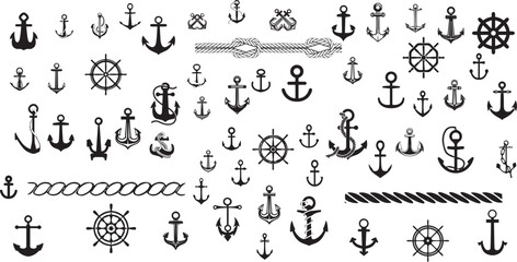 Anchor icon vector set. seafaring illustration sign collection © Supernova
