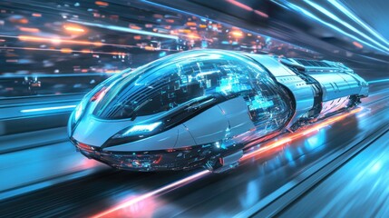 Futuristic High-Speed Train: A Vision of Tomorrow's Transportation