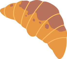 Croissant sweet dessert vector illustration