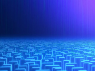 Obraz premium Glowing Blue Cubes Seamless Texture Soft Light. AI Generated