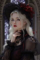 Victorian Gothic Lady – Elegant Fantasy Portrait