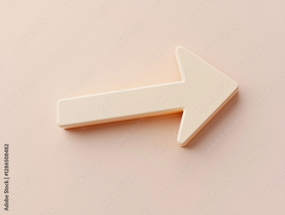 Fototapete 3D Render Arrow Set Light Color Directions Graphic Design Symbol Icon Sign Pointer Navigation Guide Interface Element Object Shape Directional Guidance Right Left Up Down Forward Backward
