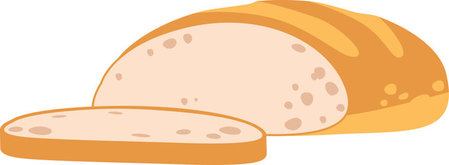Sliced white bread vector illustration